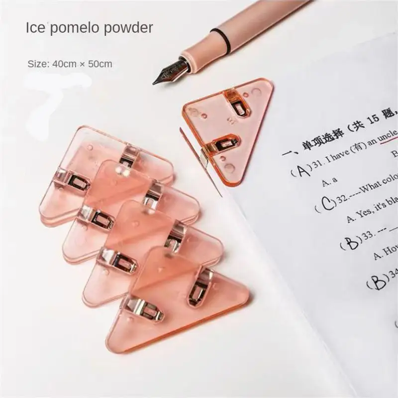 Kawaii 5pcs Triangle Corner Clips File Paper Clips File Index Photo Clamp Page Holder Korean Stationery Office Desk Organizer