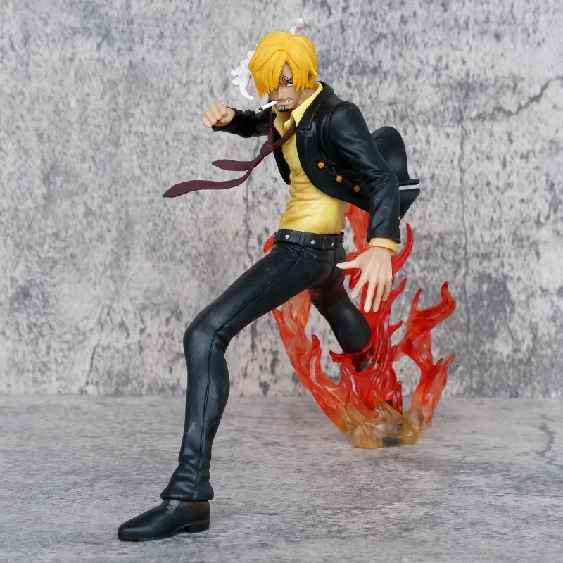 19CM Anime One Piece Vinsmoke Sanji Battle GK Figurine PVC Action Figures Collection Model Doll Toys Birthday Gift