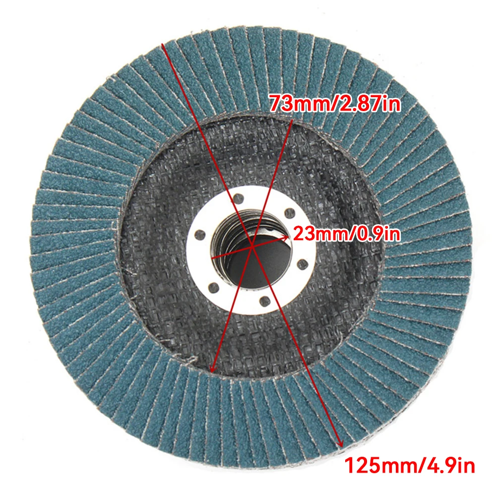 Imagem -04 - Discos de Aba para Rebarbadora 40 60 80120 125 mm Lixamento Rebolo Metal Ferramenta Abrasiva 10 Peças