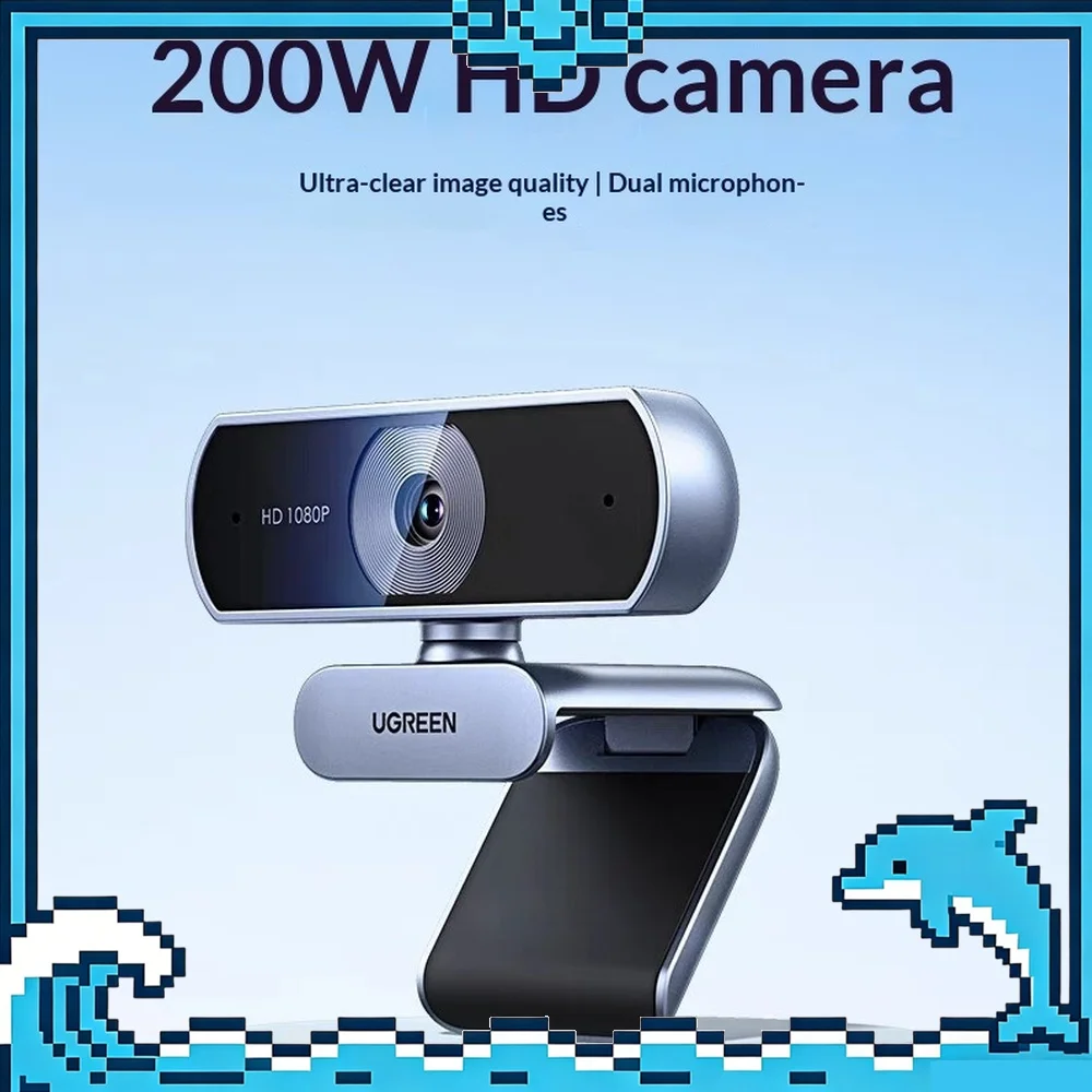 UGREEN CM678-15728 USB Webcam HD PC Camera with Built in Microphone for Meeting Online Class