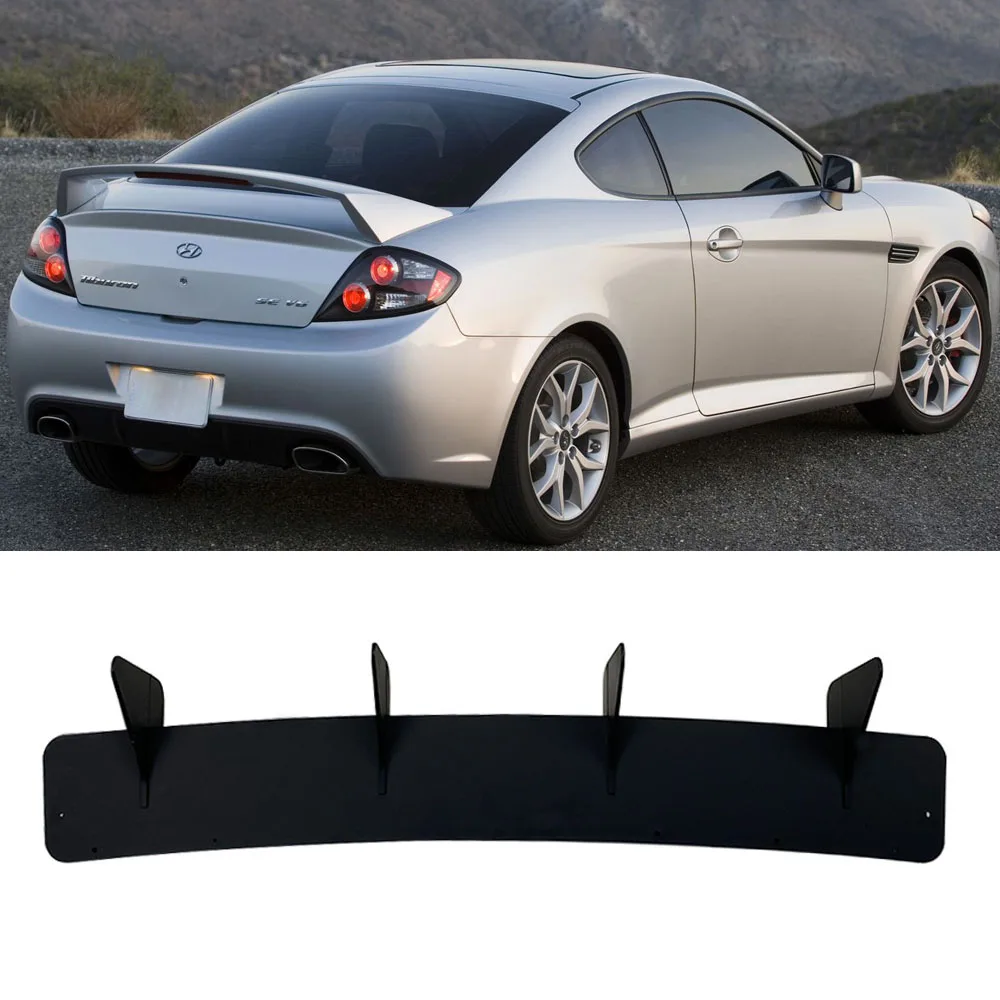 

Для Hyundai Coupe/Tuburon 2007 2008 2009 ABS тюнинг автомобиля задний бампер диффузор губная крышка спойлер сплиттер глянцевый черный комплект кузова