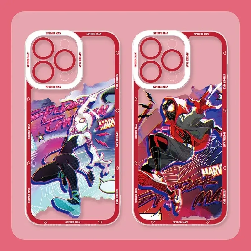 Marvel Spider Man Phone Case For Xiaomi Redmi Note 13 12 11 Pro Plus 4G 5G 12S 11S 10 10S 9 9S 8 13C 12C 10C Soft Silicone Funda