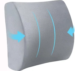 Memory foam lumbar backrest office car student chair cushion lumbar support lumbar back cushion blue