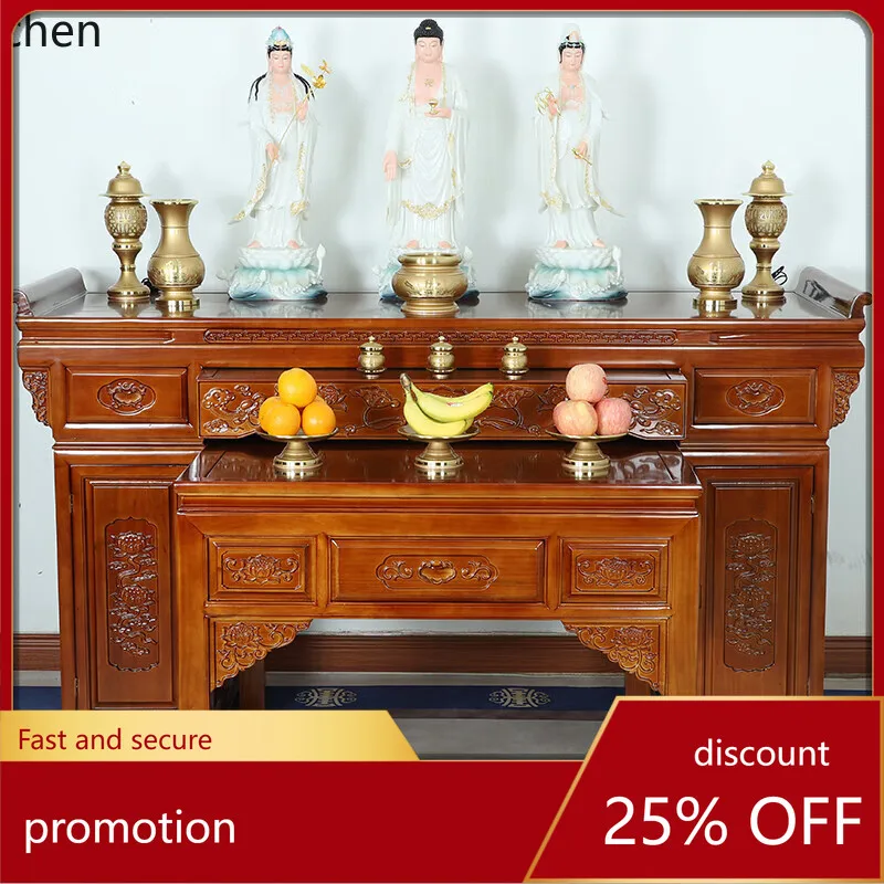 solid wood for household use Buddha table Fragrant case Buddhist hall Shentai Shentai Fragrant table Buddhist table