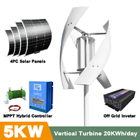 5KW Vertical Axis Maglev Wind Turbine 3 Blades Free Energy Household Windmill Low Speed