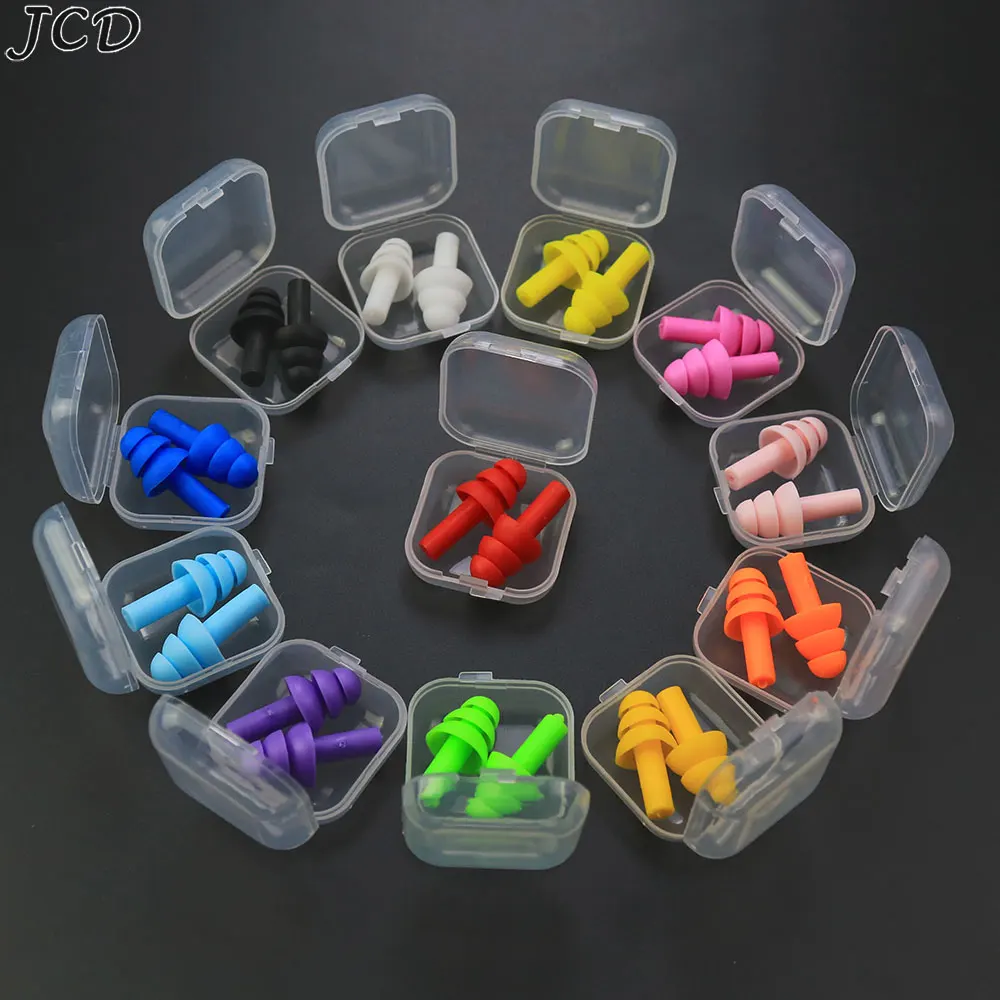 JCD 5Pairs Silicone Ear Plugs Sound insulation Waterproof Swimming Earplugs Anti-noise Sleeping Plug For Travel Noise Reduction