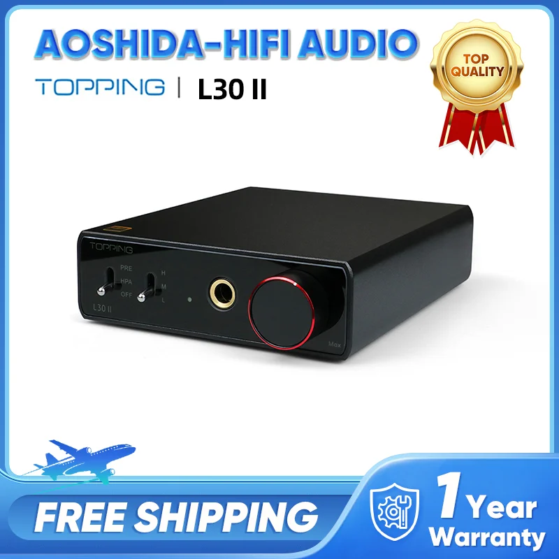 TOPPING L30 II NFCA Headphone Amplifier 6.35MM 3500mW×2 Hi-Res Audio PreAmp 560mW×2 HiFi AMP