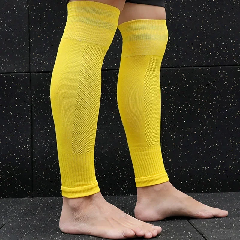 1 Pair Adults Leg Warmers Shin Guard Calf Sock Over Knee Men Women Sports Compression High Elastic Leg Cover Training Socks