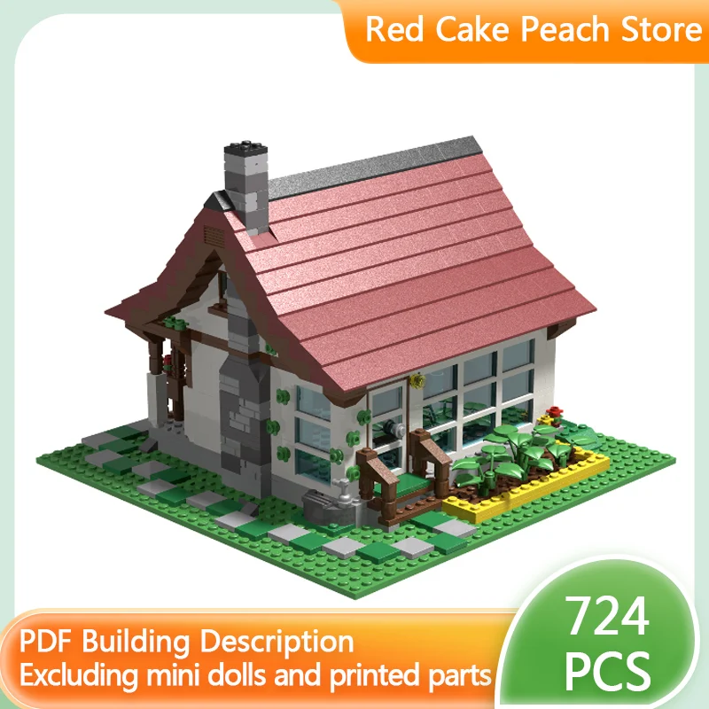 

Модель городской улицы MOC: Конструктор из строительных блоков, архитектурный модульный набор для сборки, развивающая игрушка для детей, подарок на праздник