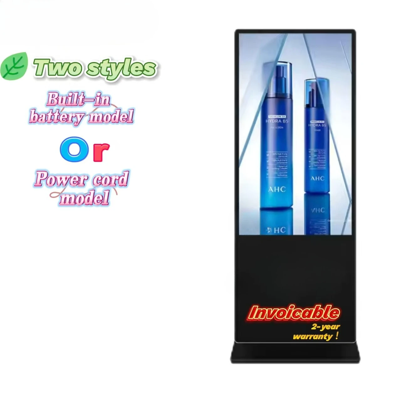 

350 Nits 32 65 Inch Indoor Vertical Touch Kiosk LCD Digital Signage Display Advertising Screen