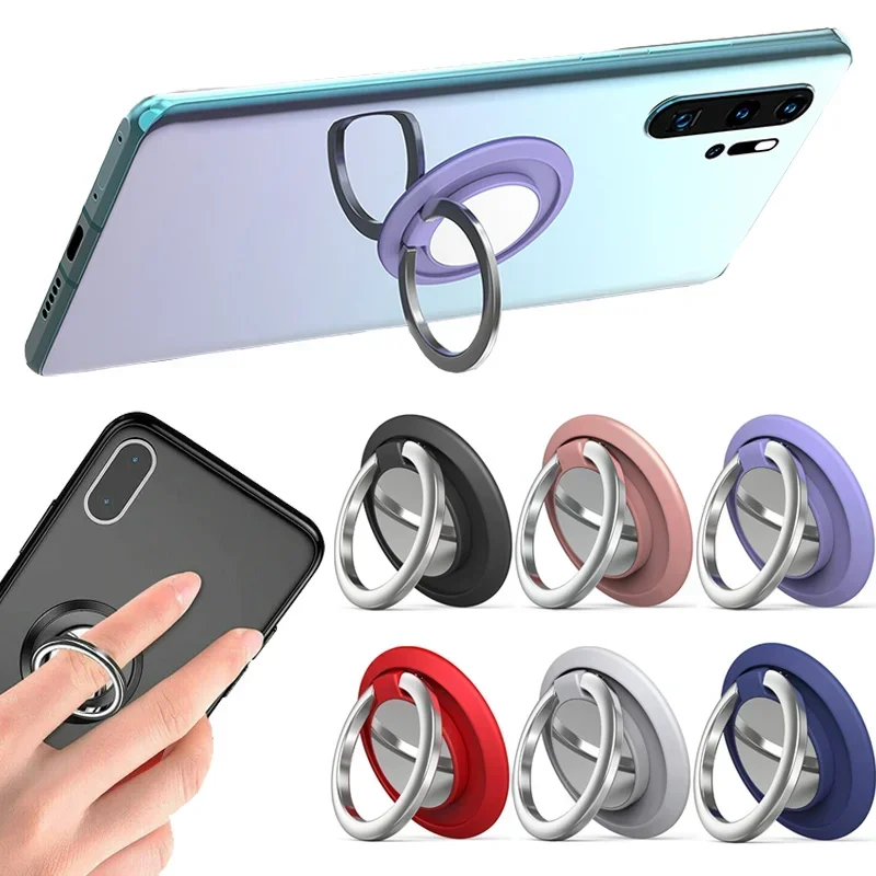 Universal Finger Ring Holder Stand Grip 360 Degree Rotating for Mobile Phone Car Magnetic Mount Phone Back Sticker Pad Bracket