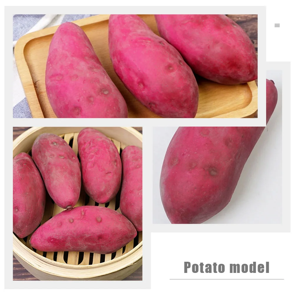 4 Pcs Vegetable Garland Fake Potato Model Decor Vegetables Foams Artificial Sweet Child Drying Rack