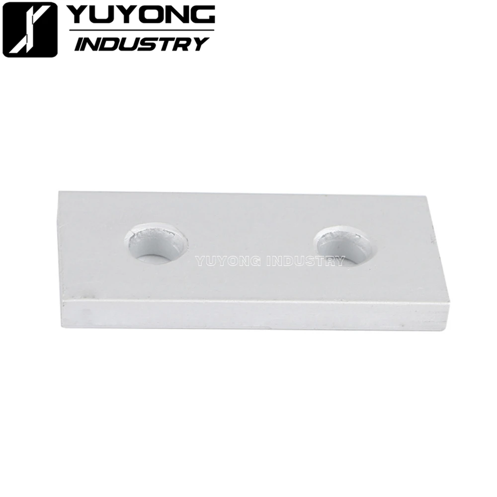 18*40*4mm precise aluminum alloy 2 hole joining strip plate for V-slot/T-slot