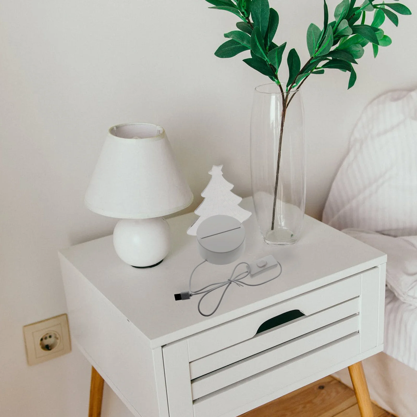 أنيقة 3D شجرة عيد الميلاد ضوء الليل ضوء دقيق تصميم رائع ديكور الحفلات رائعتين هدية عيد الميلاد مصباح طاولة جميل #2