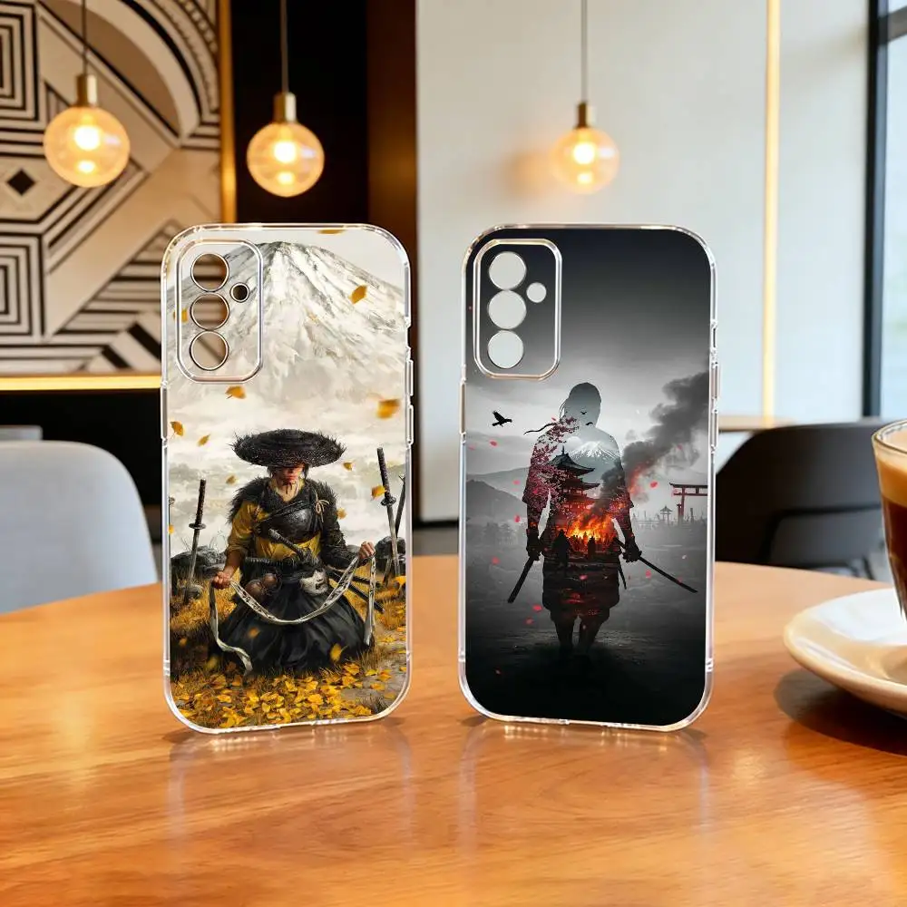 

G-Ghost Of Yotei Game Phone Case For SamsungA10,12,20,21S,30,31,40,50,51,52,70,71 Transparent Cover