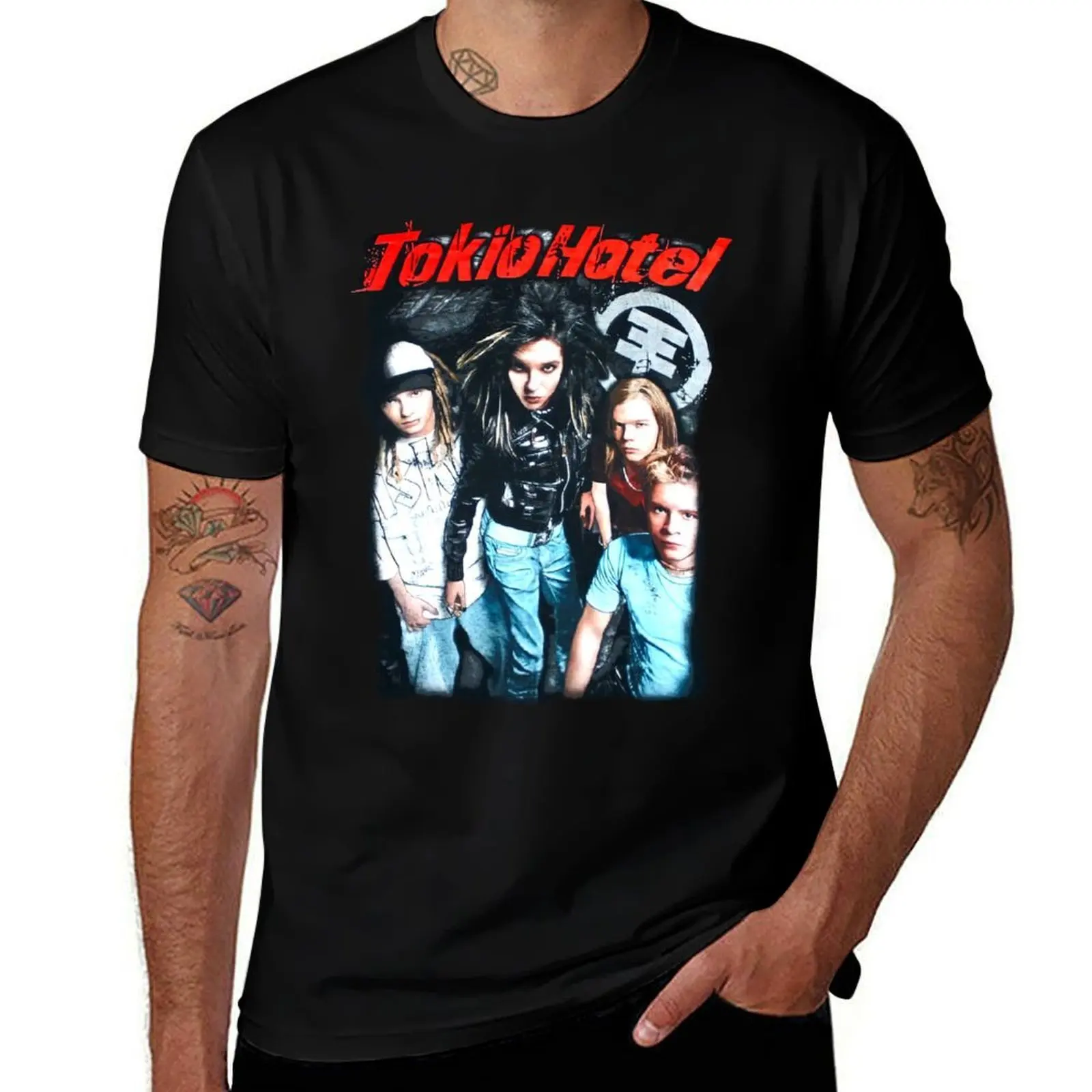 Vintage Y2K Tokio Hotel T-Shirt Simple Casual Short Sleeve Tee