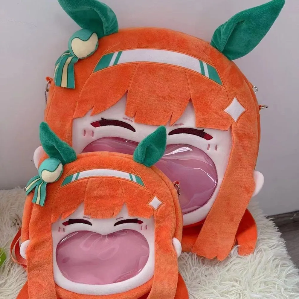 

Pretty Derby Silence Suzuka Shoulder Cosplay Anime Plush Itabag Zipper Messenger Bags Cute Cartoon Badge Organizer Bag