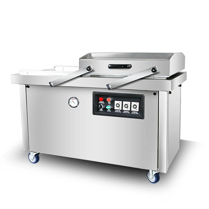 

Double room food, commercial plastic bag vacuum sealing machine, industrial heat sealing vacuum packaging machine