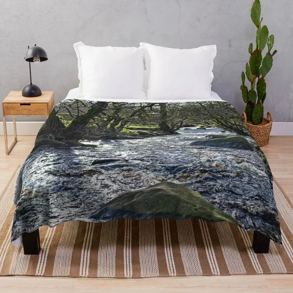 

Burbage Brook, Padley Gorge, Peak District Throw Blanket sofa bed Sofas For Decorative Sofa Travel Blankets