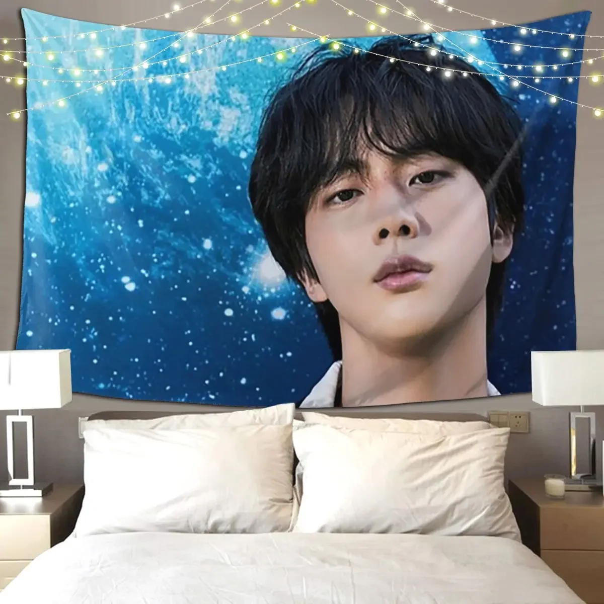 Jin The Astronaut Concept Photo Outlande Tapestry Art Wall Hanging Aesthetic Home Tapestries for Living Room Bedroom Dorm Room