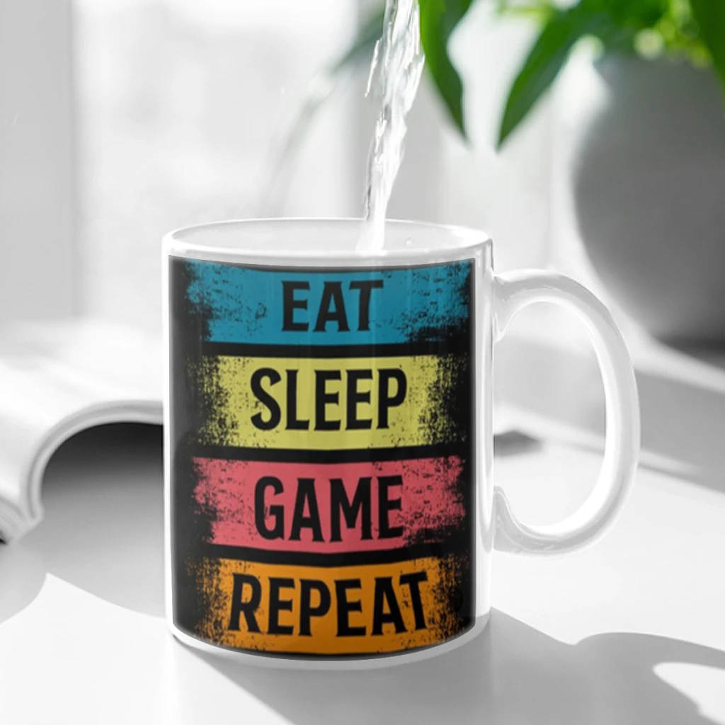 Video-Game-Party-11oz Afternoon Tea Mug Multifunctional Ceramic Coffee Mug Porcelain Coffee Cup Drinking Cup For Home