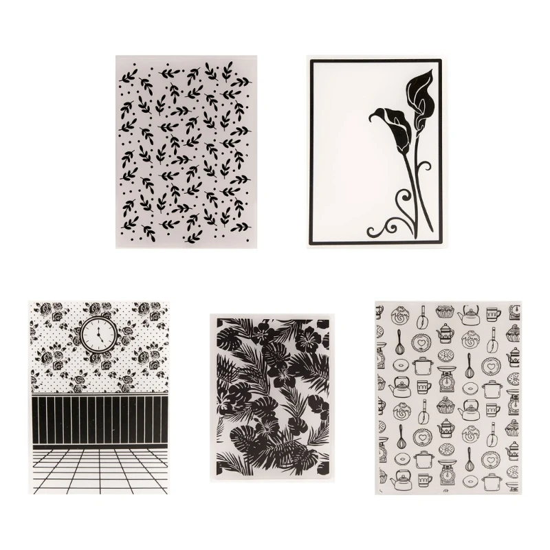 Flower Clock Embossing Folder Embossing Stencils Plastic Embossing Templates DIY Drop shipping