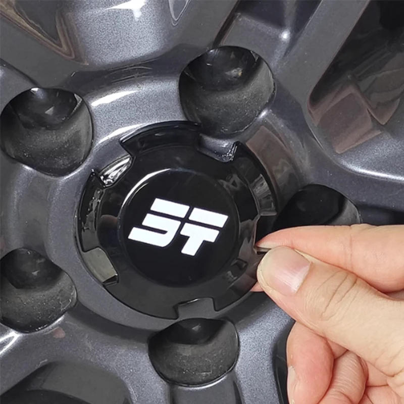 

4Pcs For Jetour T2 Traveler Accessories New Design ABS Screws Blackened Wheel Hub Center Caps Covers With Logo