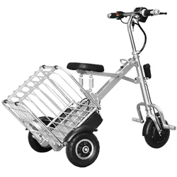 Folding electric vehicle bicycle ultra-light and portable small for the elderly disabled three-wheeled  lithium battery scooter