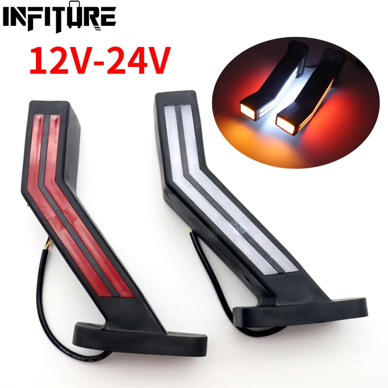 

2 шт., задние фонари для грузовых автомобилей, 12 В, 24 В