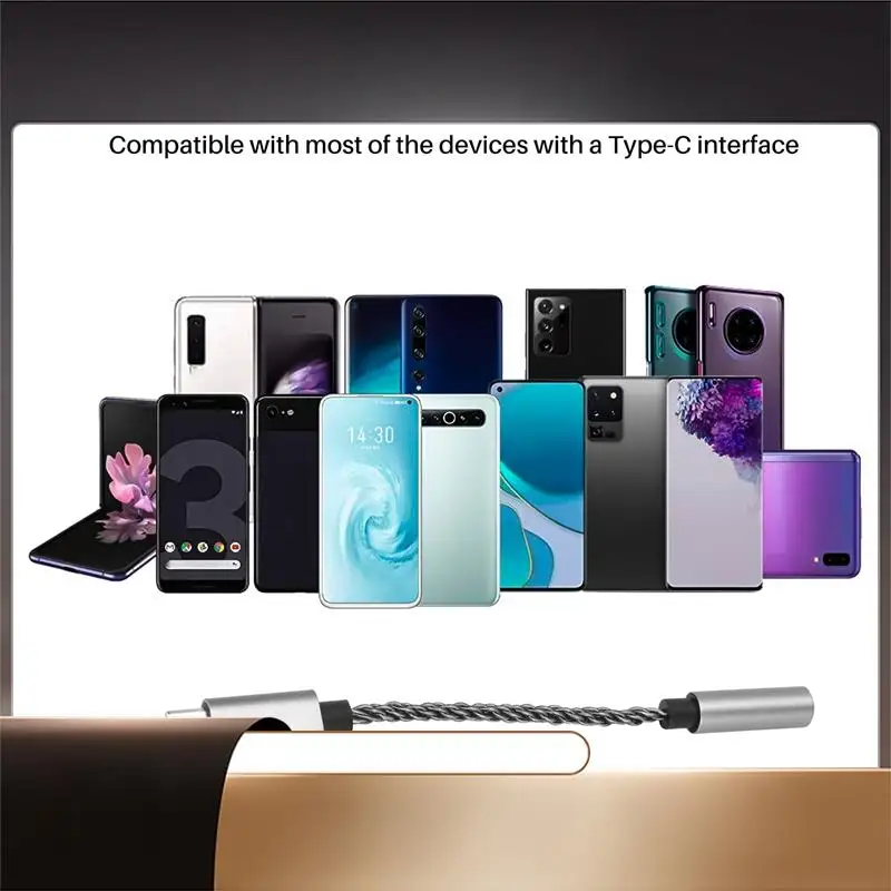 

ALC5686 USB Type-C To 3.5Mm DAC Headset Amplifier 16-32 Ohm 125DB PCM 32B/384Khz Digital Decoder Audio Adapter-X64A