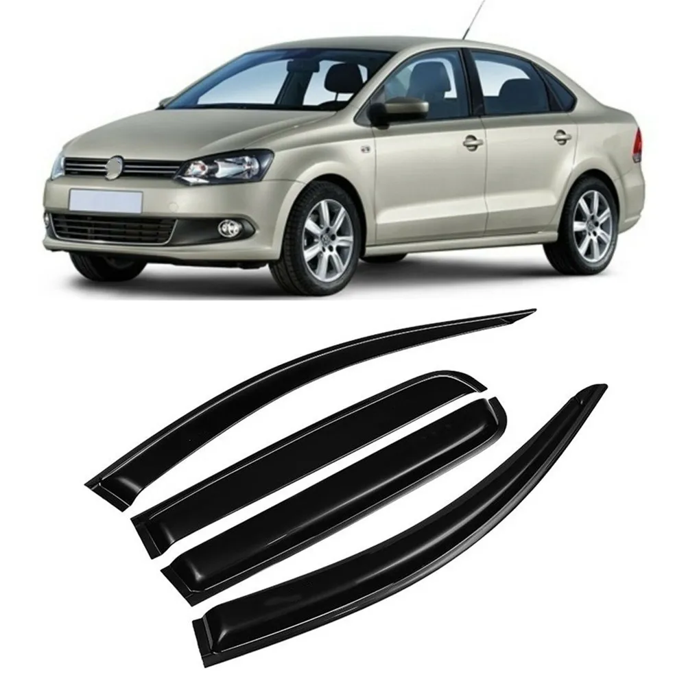 For VW Volkswagen Polo 2011 - 2018 Car Side Window Visor Guard Vent Awnings SheltersRain Guard Door Visor Shade