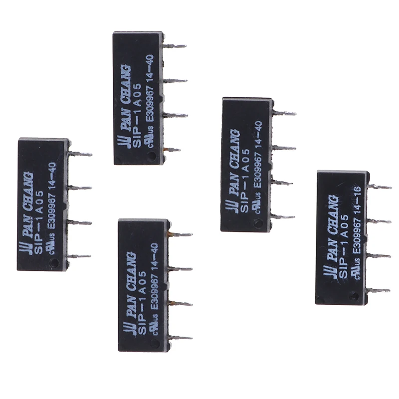 5 buah 4pin 5v relay sip-1a05 reed switch relay untuk pan chang relay