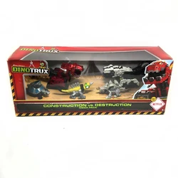 Metal Dinosaur Truck Removable Dinosaur Toy Car New Series Mini Models Children's Gift Toy Box Set Of 5 Models KL22