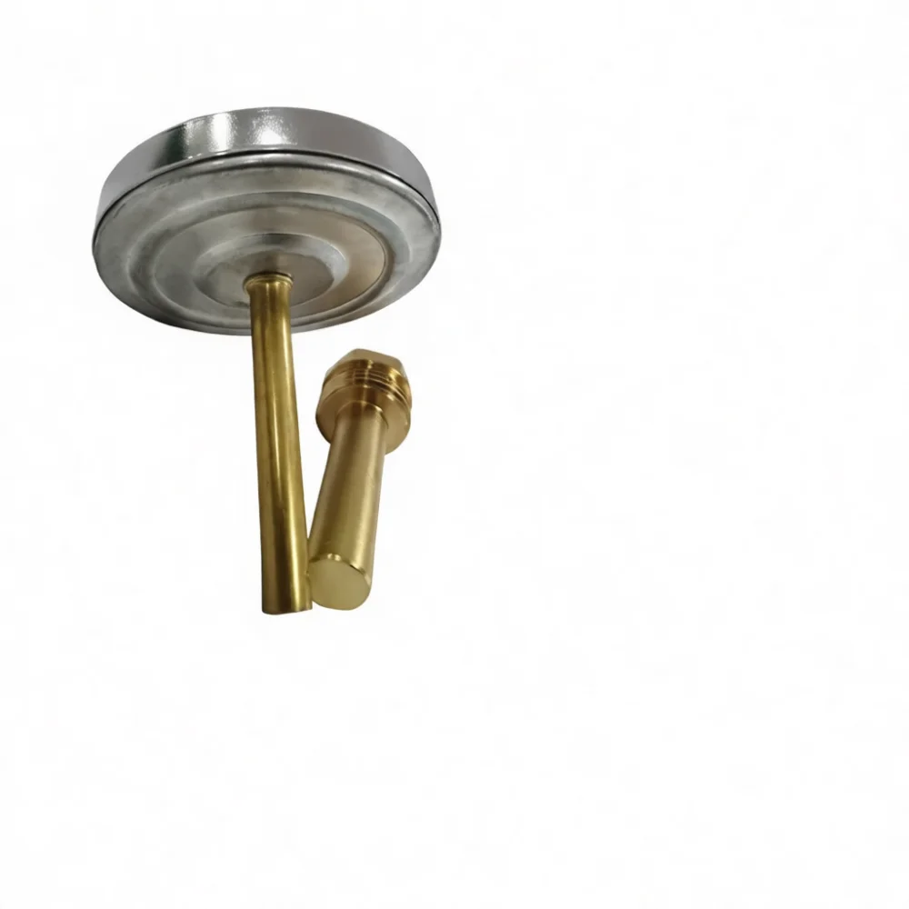 For YuAn Instrument Bimetal Gauge Industrial Temperature Sensor 4 20mA Transmitter Stainless Steel Case Axial Radial