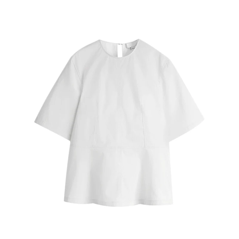

Summer New Sle Women's T-irt Ruffle Sve Z Commute Sle Polyester ort Sve Regular Length Polyester Fiber 00%