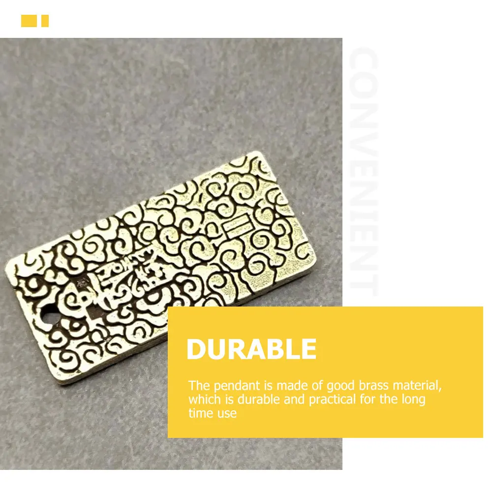 

4pcs Six Word Pendant Brass Amulet Charms Retro Decor Keychain Ornaments DIY Crafts Jewelry Accessories Household