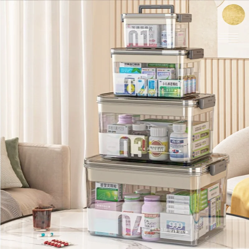 

Family-sized medicine storage box, medicine box, multi-layer transparent portable small medicine box for home use