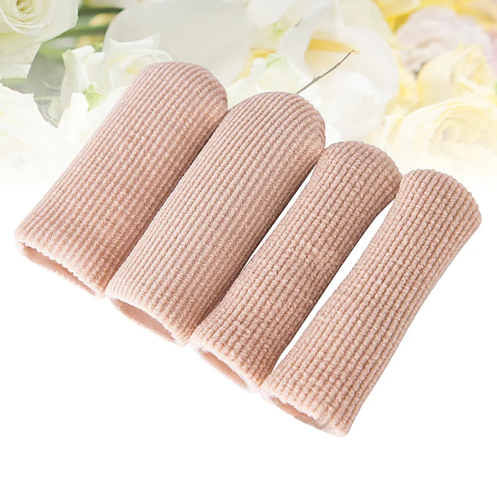 4pcs Toe Tubes Protectors Silicone Toe Cover Toe Cushion Sleeves Corn Pad Protectors for Bunion Pain Blister Corn ( Size )