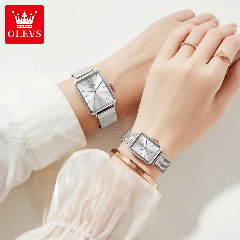 OLEVS 3692 Lover's Watch for Men Women Simple Fashion Elegant Original Waterproof Calendar Couple Watches Quartz Watch Gift Box