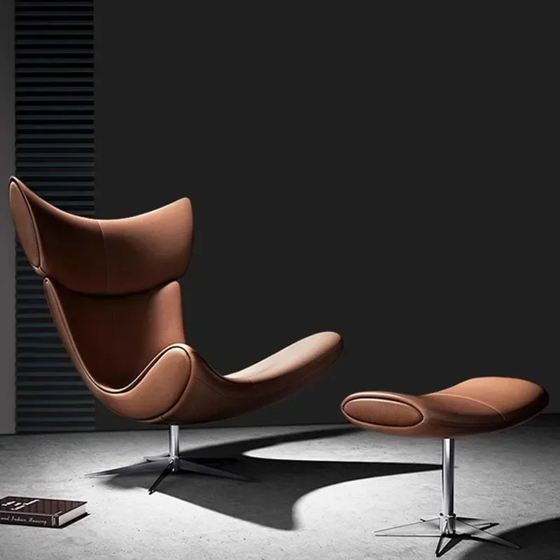 Kursi Ruang Tamu Ergonomis Nyaman Kursi Sofa Nordik Kulit Modern Kursi Desainer Furnitur Salon Fauteuil Portabel