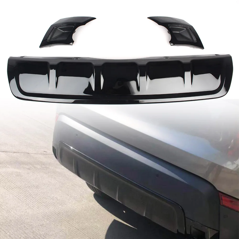 

3Pcs/Set For Land Rover Discovery 5 L462 2017 2018 2019 Car Rear Bumper Lower Skid Plate Protective Cover Trim Gloss Black ABS