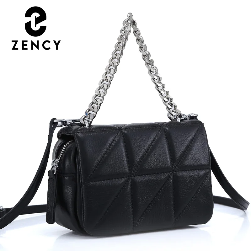 Zency moda letnia mała torba typu crossbody dla kobiet designerska torba na ramię diamentowa krata torebka kwadratowe torby z paskiem z łańcuszkiem