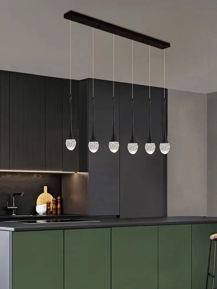 الحديثة الفاخرة كريستال الثريا معلقة الدرج قلادة مصباح المطبخ غرفة الطعام قلادة ضوء زخارف للحانات ضوء معلقة #6