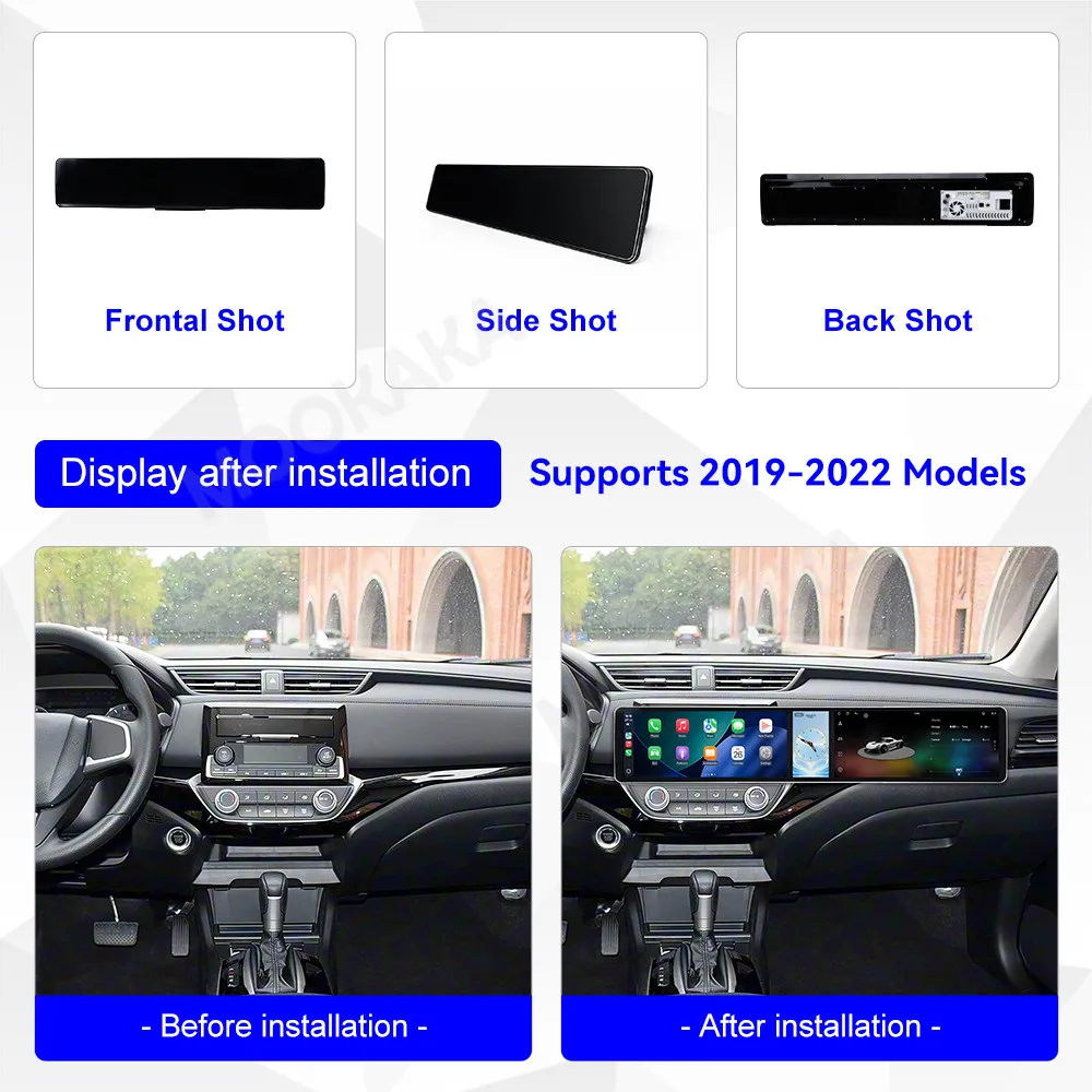 Android 15 Dual 12.3 Inch Triple Screen For Honda Crider Envix 2019-2022 Car Stereo Radio Multimedia Player GPS Wireless CarPlay