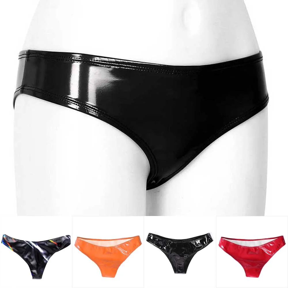 Hot New Sale 1pc Comfortable Brief Panties Underwear Sexy Shiny Clubwear Intimates Lady M~XL Thong Women 4 color