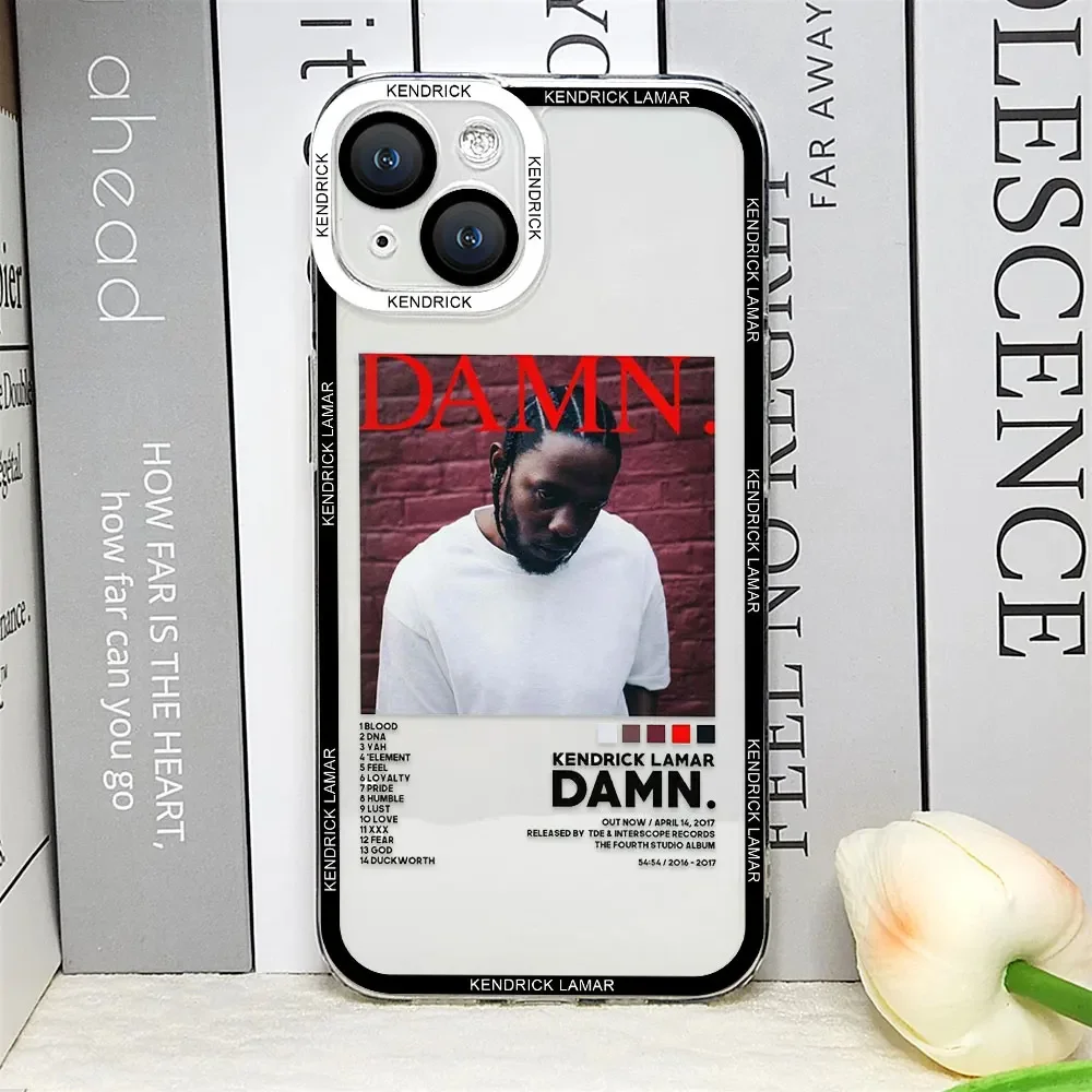 Kendrick Lamar Minimalist Poster Phone Case for IPhone 16 15 14 13 12 11 Pro MAX Mini XS X SE2 8 7 Plus Cover Clear Fundas Coque