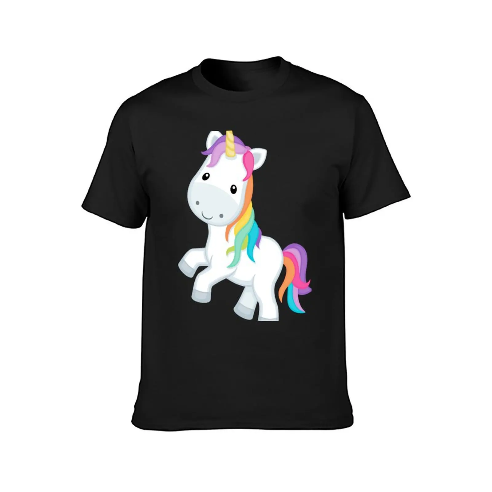 Unicorn, unicorn face, white and multicolored unicorn illustration, horse, legendary Creature T-Shirt