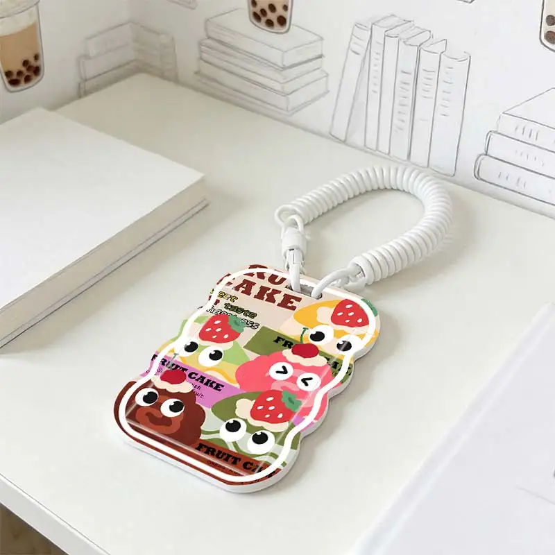 Card Sleeve for Photo Protector Stretchable Spring Cord Kpop Photocard Holder Student Bus/Meal Card Protection Case