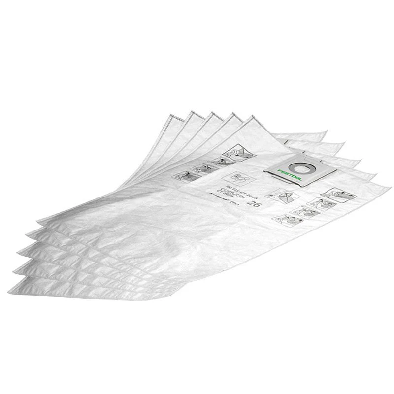 FESTOOL Self Cleaning Dust Bag SC-FIS-CT 26/5 38/5 48/5 HEPA Polar Fleece Vacuum Filter Bag 496186 496187 497539 5PCS