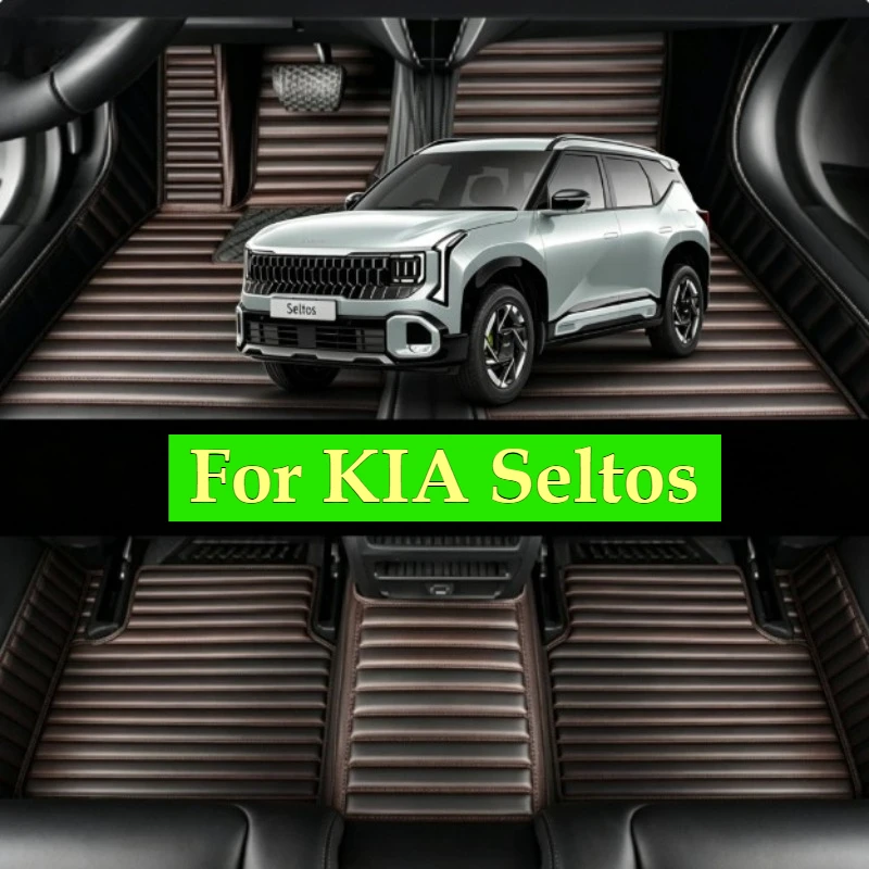 

Custom Car Floor Mats for KIA Seltos 2019-2023-2025-2026 KX3 Fashion Interior Accessories Auto leather Carpet Rugs Coche Trunk
